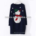 13STC5478 Top Pullover Schneemann Jacquard Pullover Kleid Weihnachten